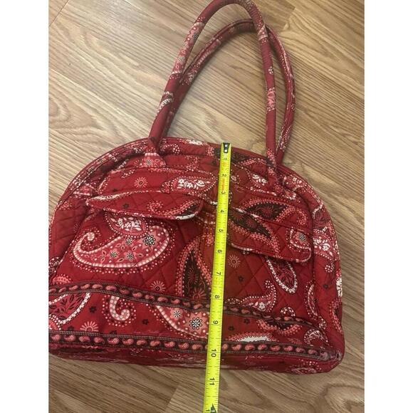 Vera Bradley Shoulder Bag Paisley Mesa Red - Picture 8 of 9